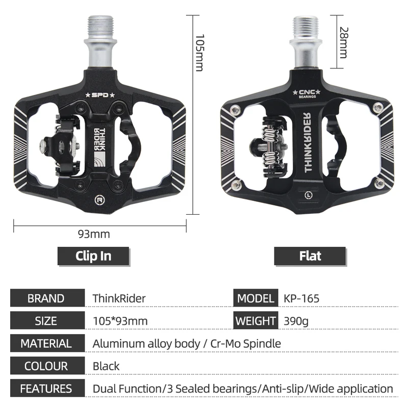 MTB Bicycle Lock Pedal 2 In 1  KP165