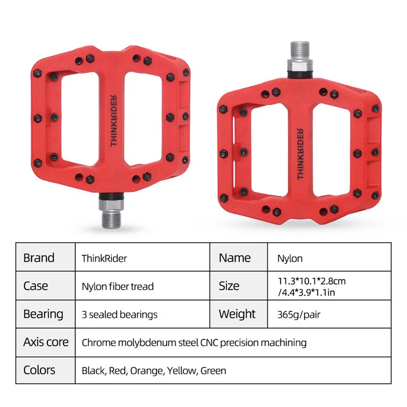 Nylon Bike Pedals KP931 (3 bearings)