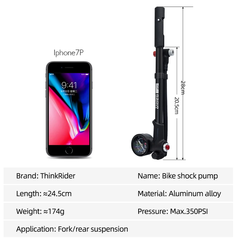 High-pressure 350psi Bike Air Pump