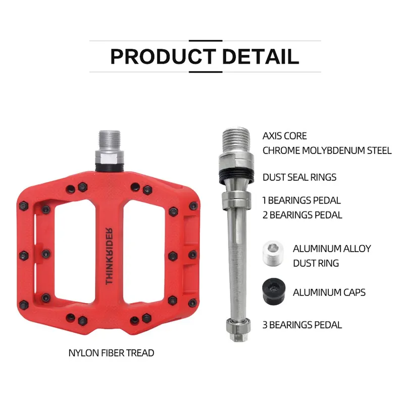 Nylon Bike Pedals KP931 (3 bearings)